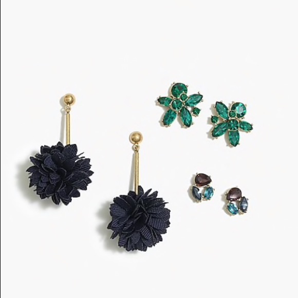 J. Crew Blossom Drop Earrings Set - Picture 2 of 4